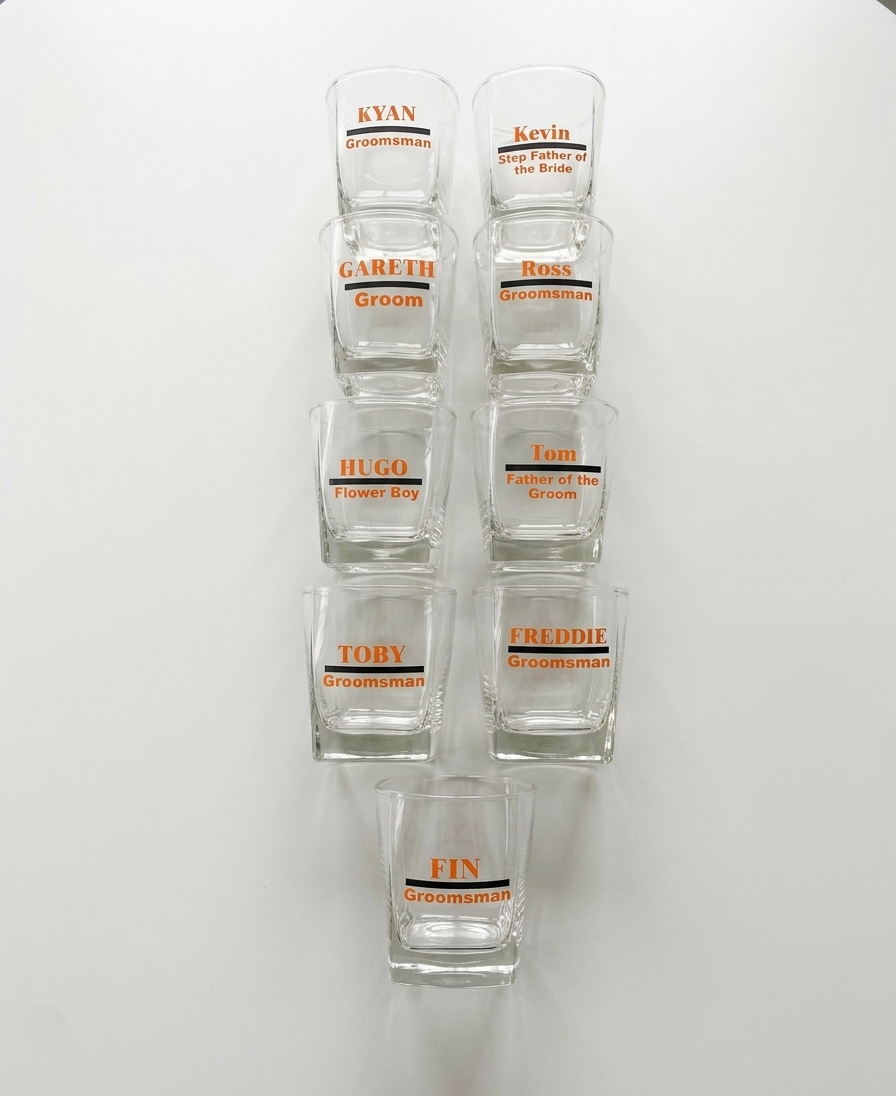 Personalised Groom / Groomsman Whiskey Glasses