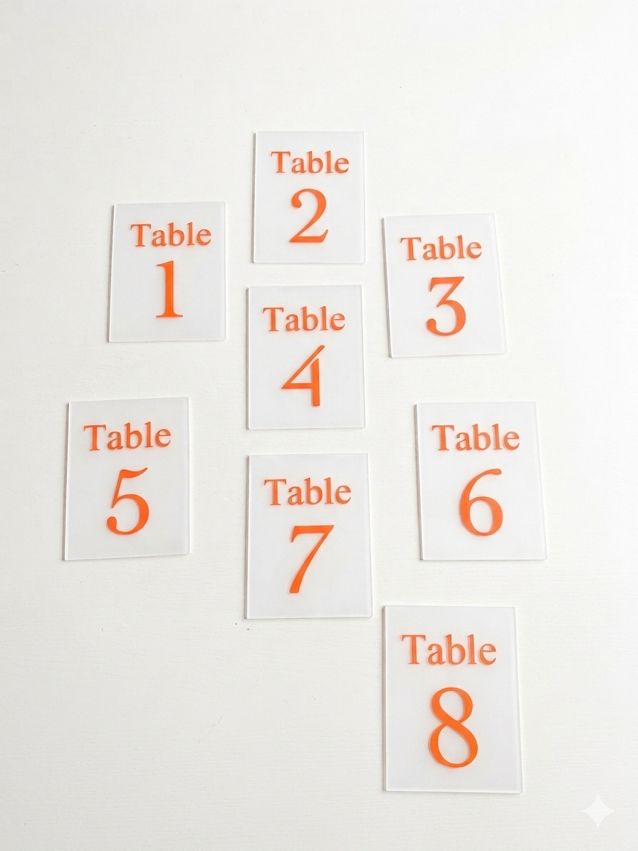 Event Acrylic Table Numbers